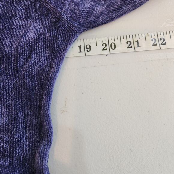 Icelandic Design  Purple Full Zip Cardigan Velvety Floral Women's Size Small - Picture 12 of 15